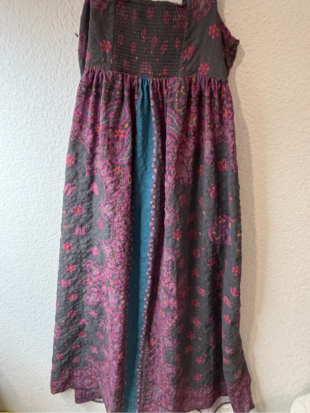 Natural Life Lucy Floral Maxi Dress Boho Brimfield Bandana Charcoal Small - Picture 6 of 10